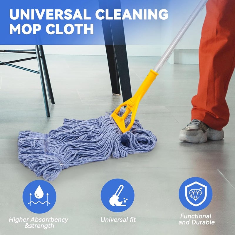 BeiLan Commercial Heavy Duty Mop Heads Replacement for Rubbermaid: 3 Packs Industrial Wet Mop Head for Floor Cleaning - Commercial Products Looped End String Head Refills - Image 2
